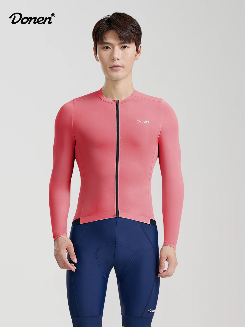 Men's Essential LS Jersey  peach red