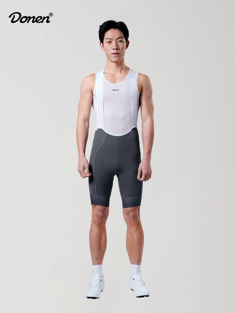 Men's Essential cycling bib shorts  grey