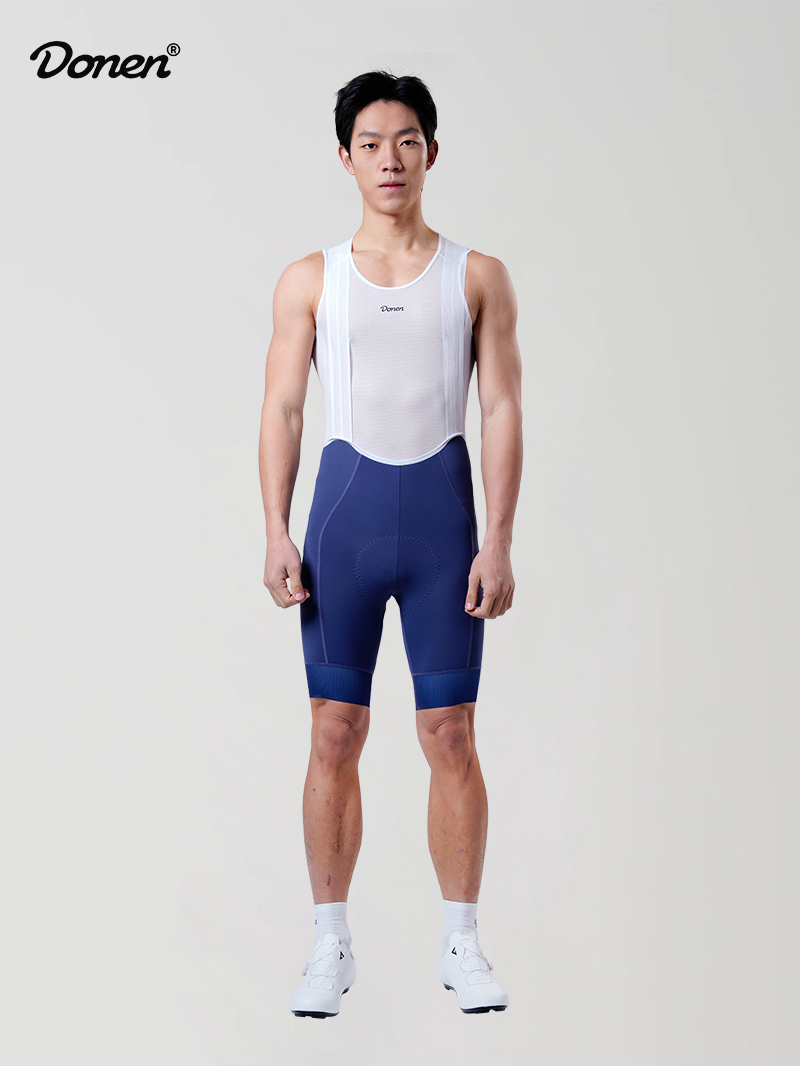 Men's Essential cycling bib shorts  ultramarine blue