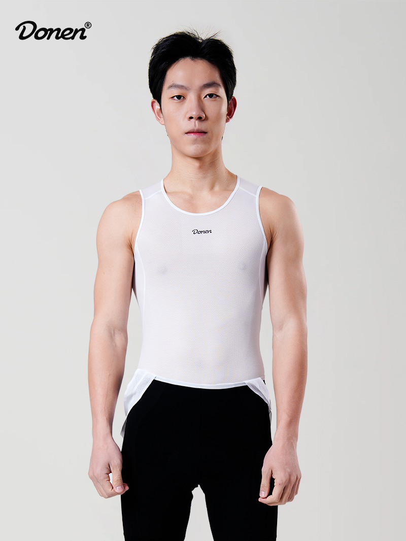 Men's sleeveless baselyer DN241207 white
