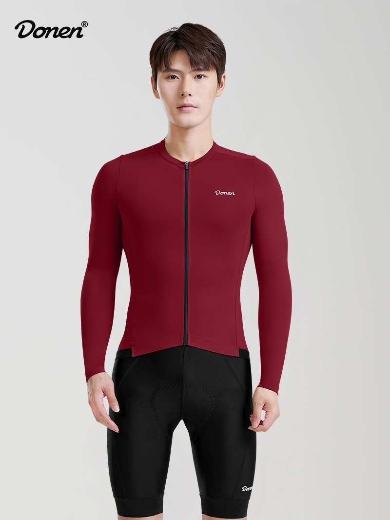 Men's Essential LS Jersey  wine red