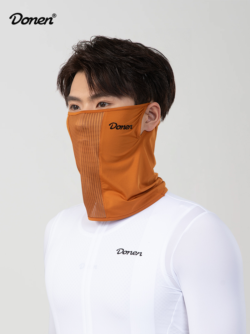 face mask  sky brown