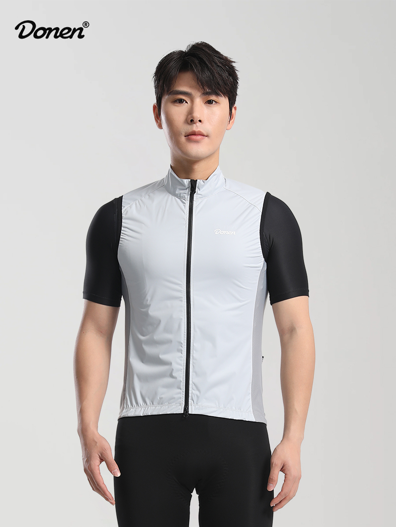 Men's windproof cycling jacket  light grey