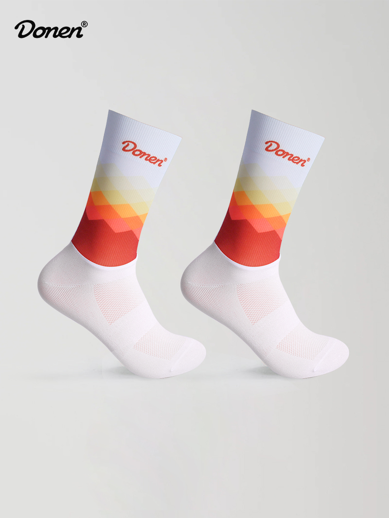 socks red yellow gradient