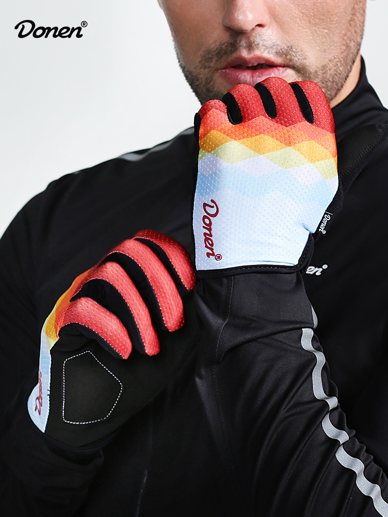 gloves yellow-red gradient