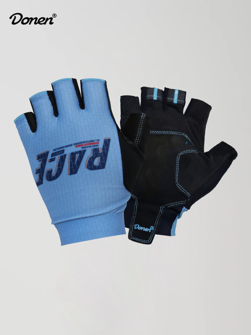 half finger gloves  black and white