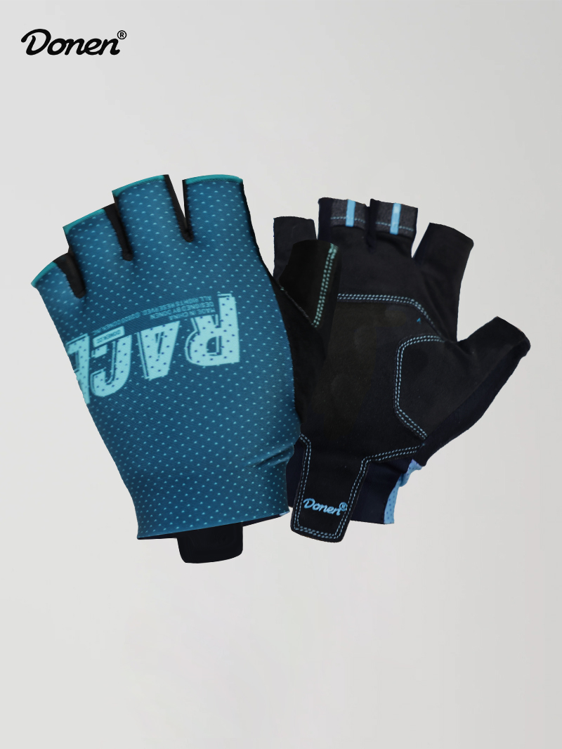 half finger gloves  black and white