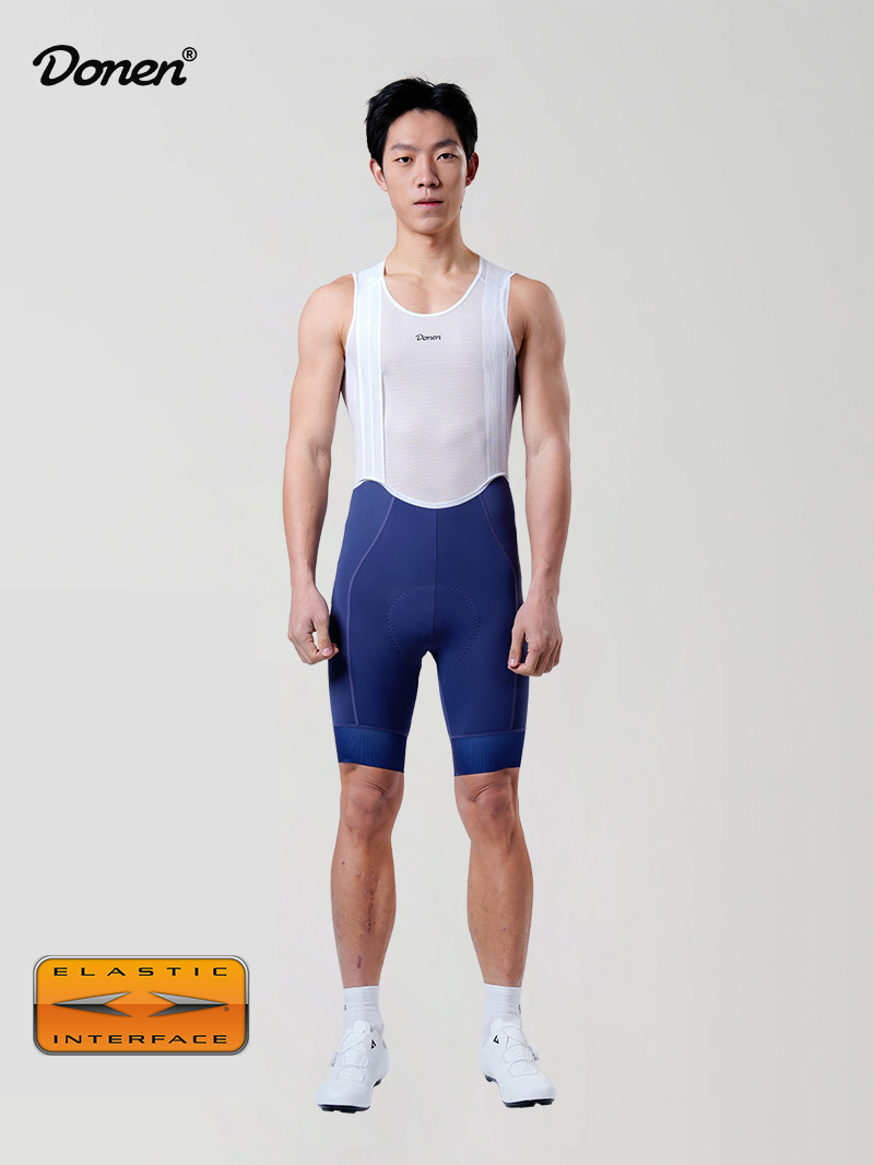 Men's Essential cycling bib shorts  ultramarine blue
