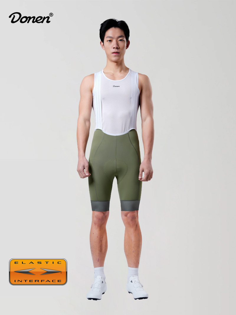 Men's Essential cycling bib shorts  light green