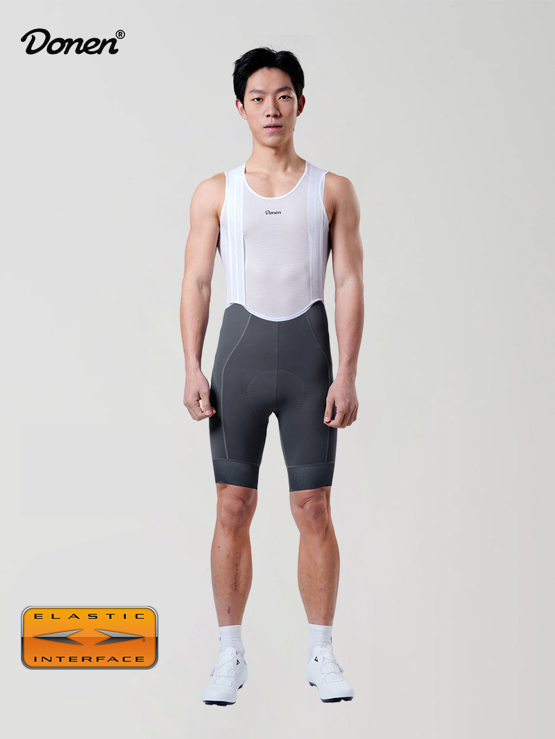 Men's Essential cycling bib shorts  grey