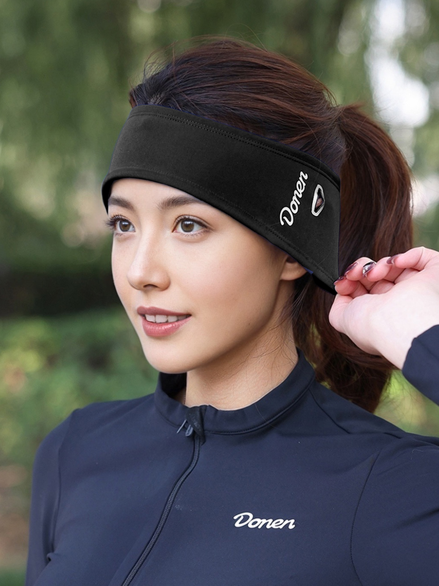 Winter Thermal Ear Warmer Headband black