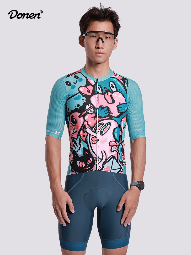 Quman Men's SS jersey turquoise