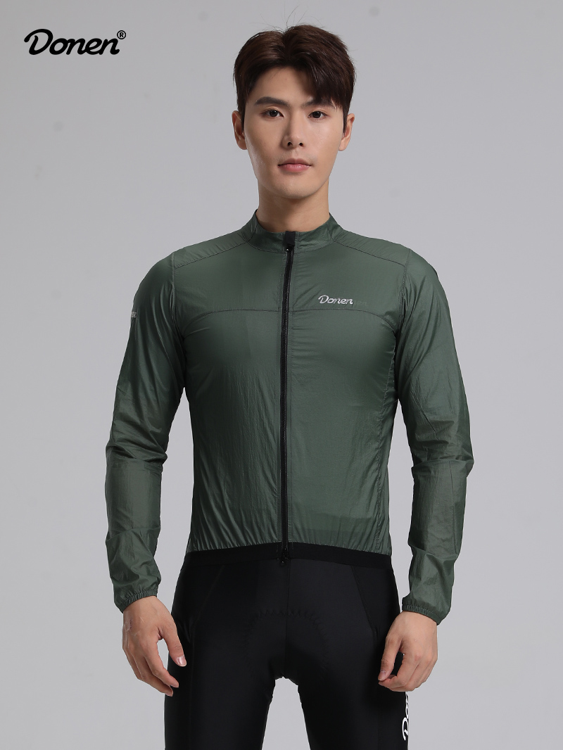 Cycling Portable Windbreaker Grayish Green