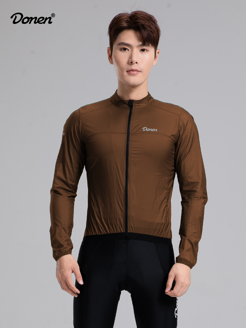 Cycling Portable Windbreaker Brown