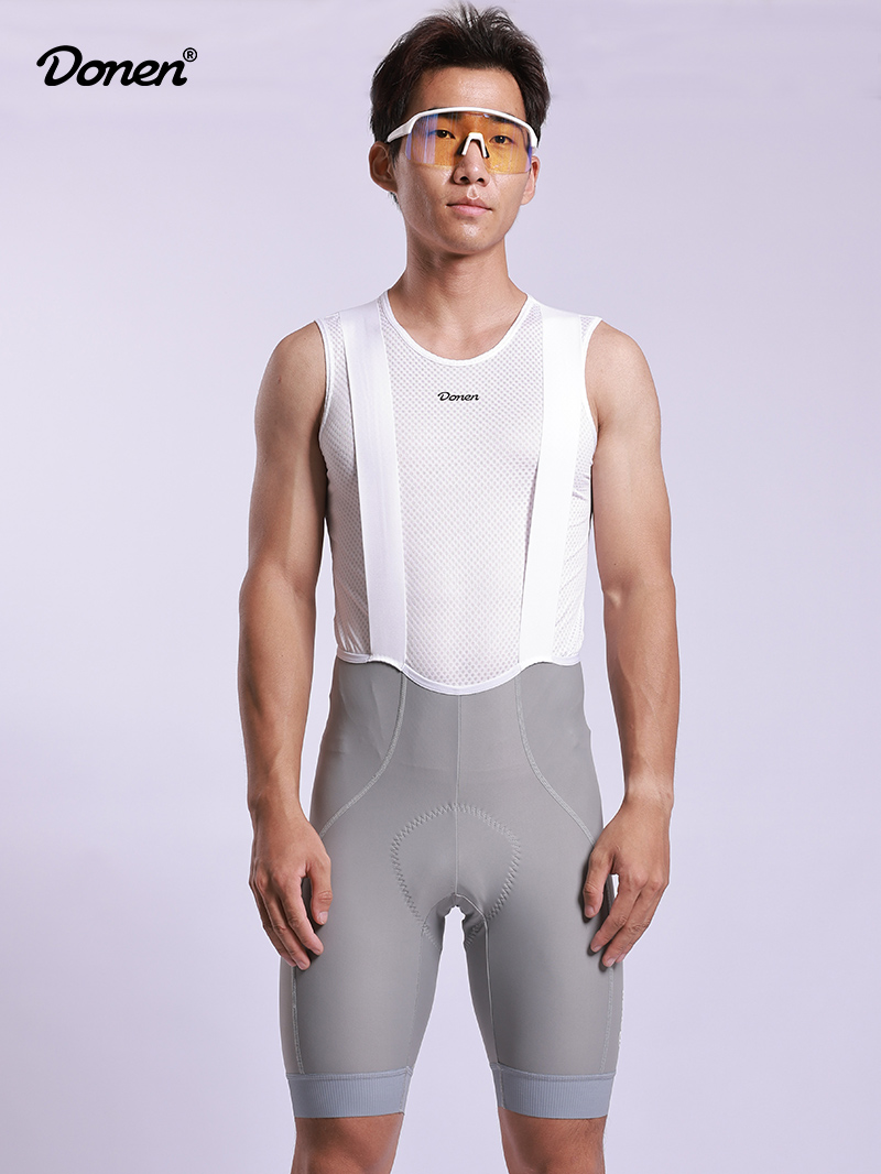 speedy men bib shorts light gray