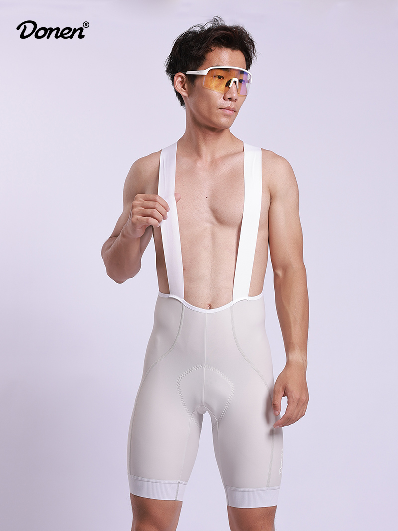 speedy men bib shorts ivory white