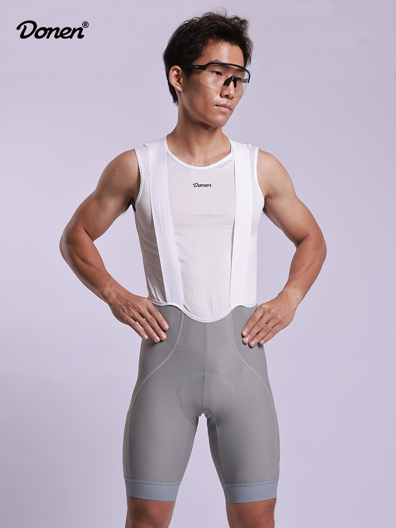 speedy men bib shorts light gray