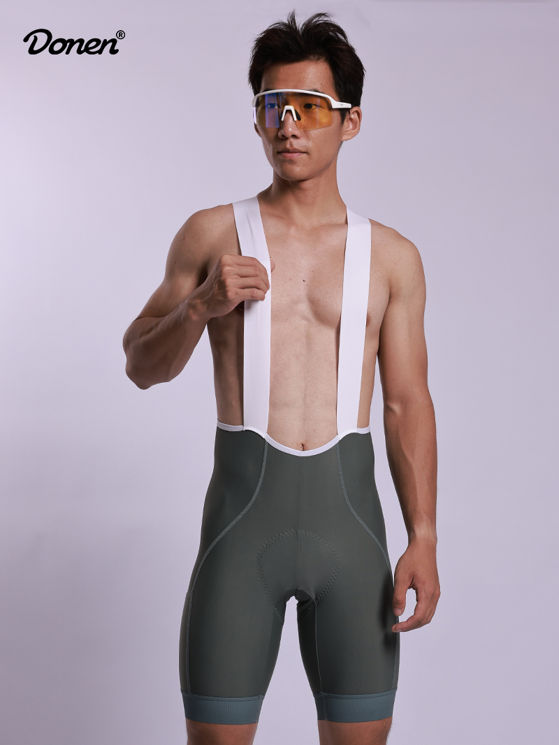 speedy men bib shorts gray-green